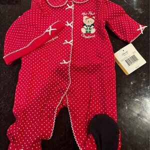 My First Christmas Footed Sleeper Pajama with Hat (Newborn)